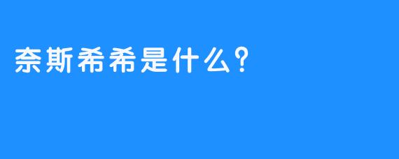 奈斯希希是什么？