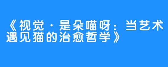 《视觉·是朵喵呀：当艺术遇见猫的治愈哲学》