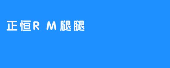 正恒RM腿腿